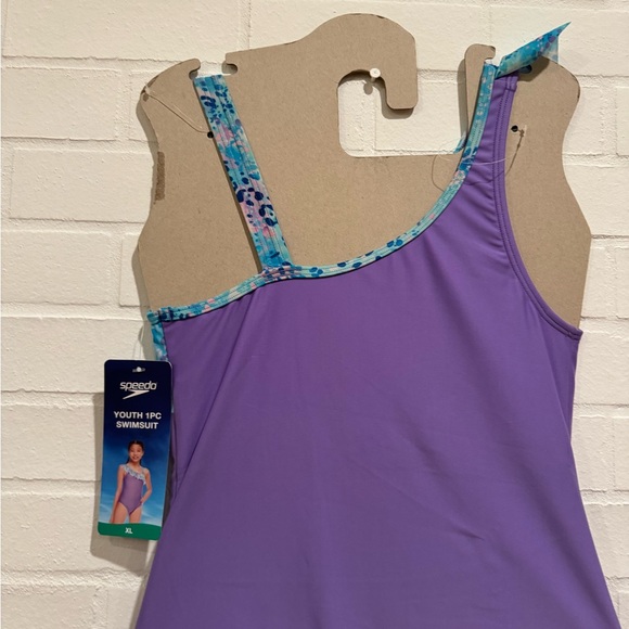 NWT Speedo Youth Ruffle One Piece Swimsuit - Picture 6 of 6